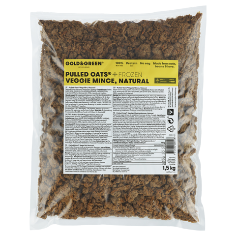 Gold & Green pulled oats Veggie Mince Natural