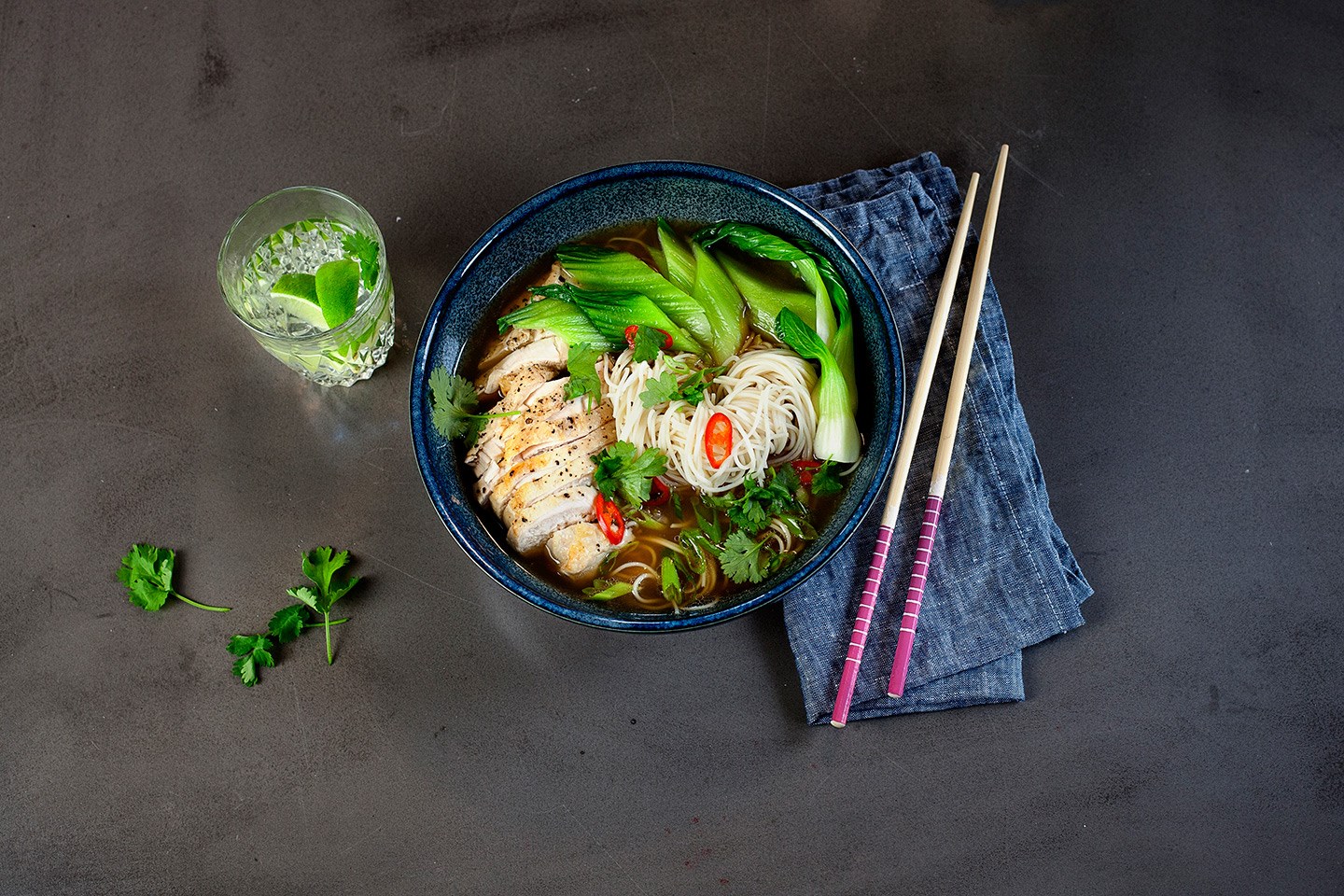 Vistas gaļas ramen nūdeļu zupa