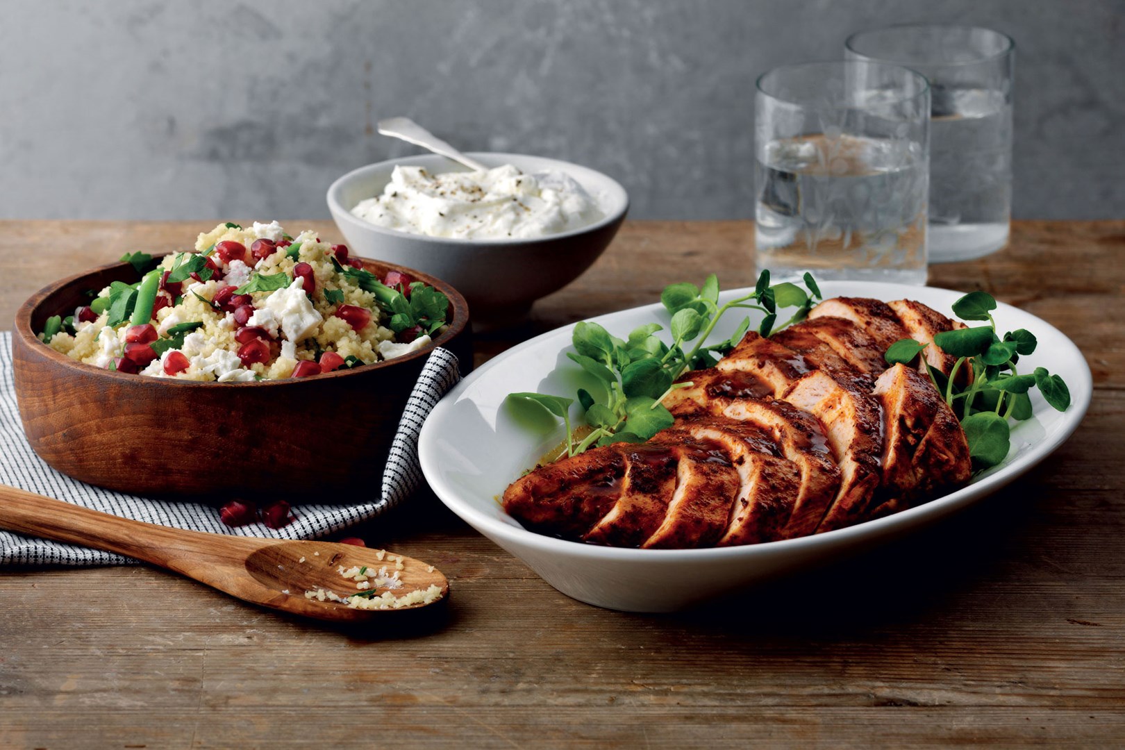 Ethopian Berbere chicken with lime and parsley couscous