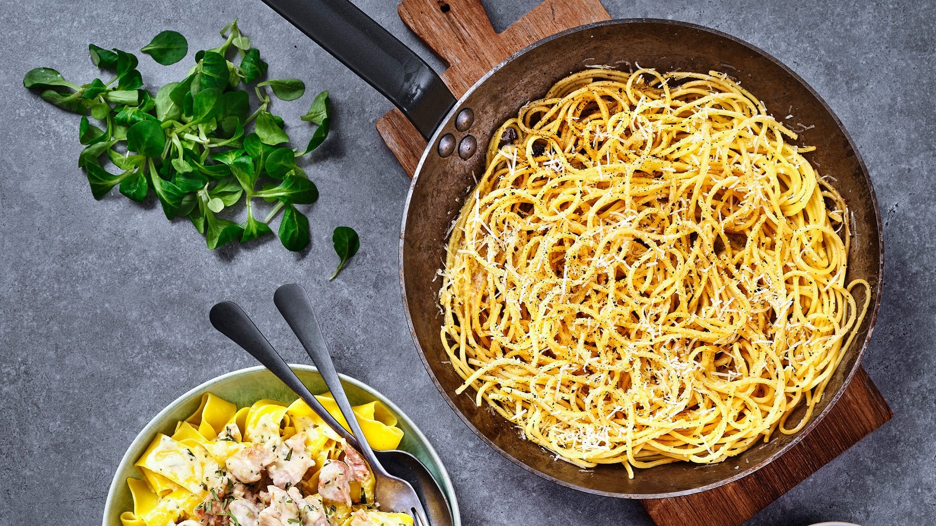 spaghetti puttnanesca in steelpan 