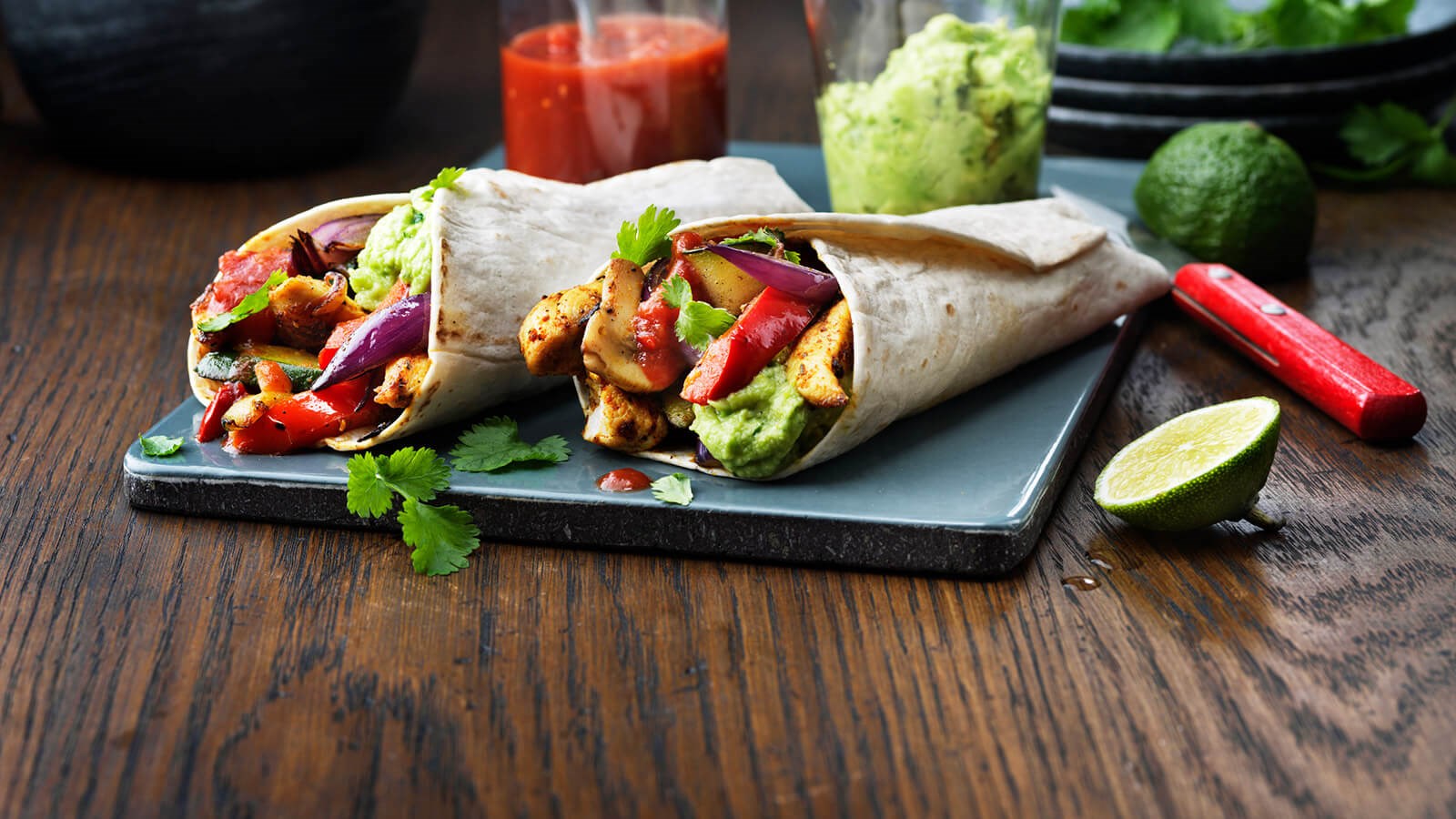 Fajita wraps avec vegetarien