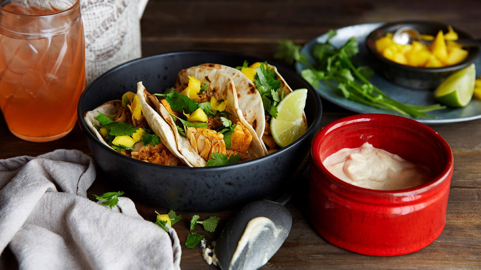 Jack tortillas in een bowl