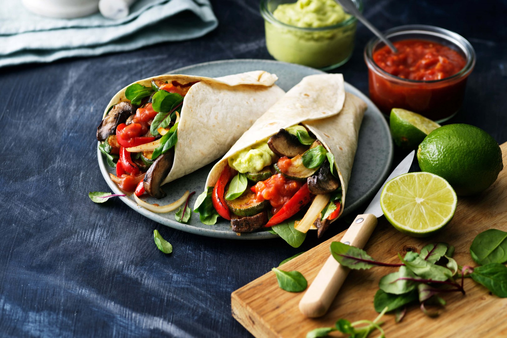 Rökig vegetarisk fajita