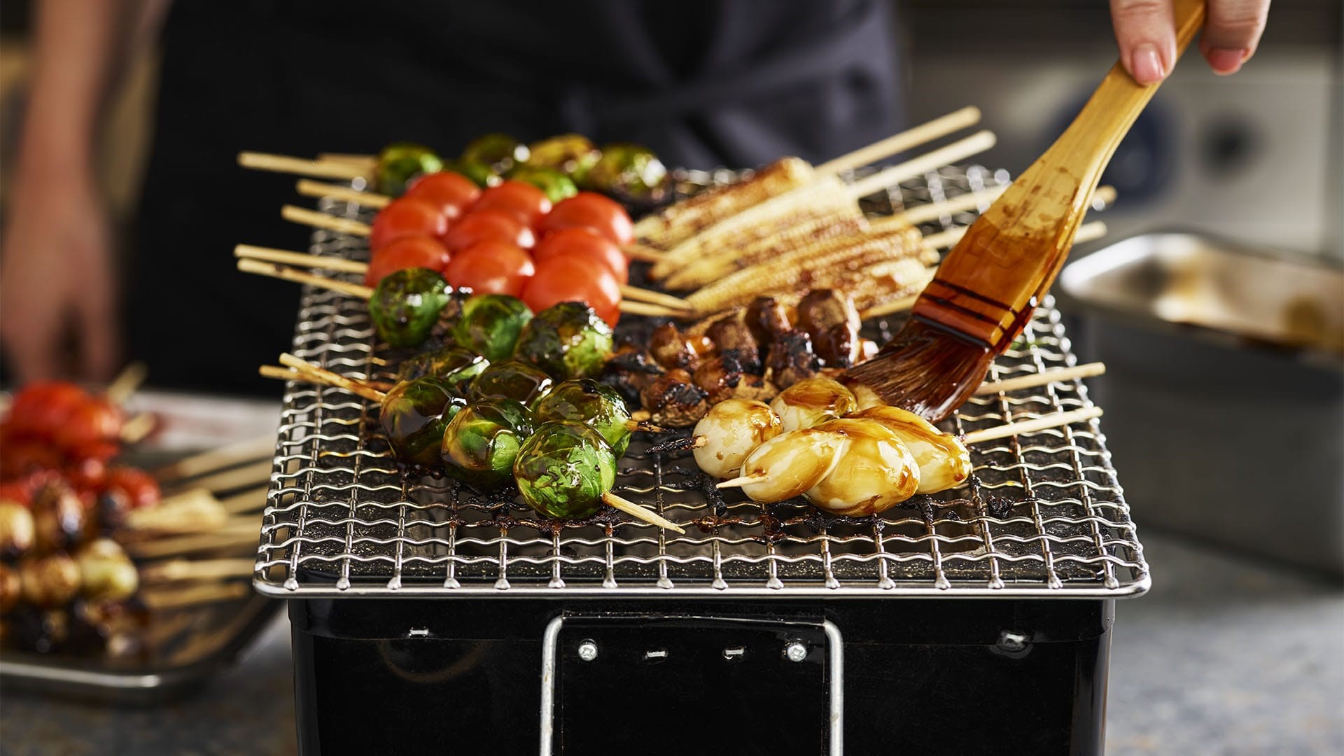 Vegansk yakitori grønsagsskyd