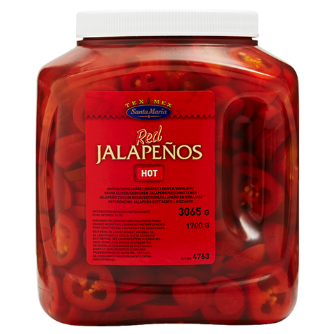 Jalapeno punane, terav 3065g / 1700g