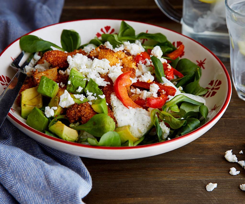 crispy chicken fajita-bowl