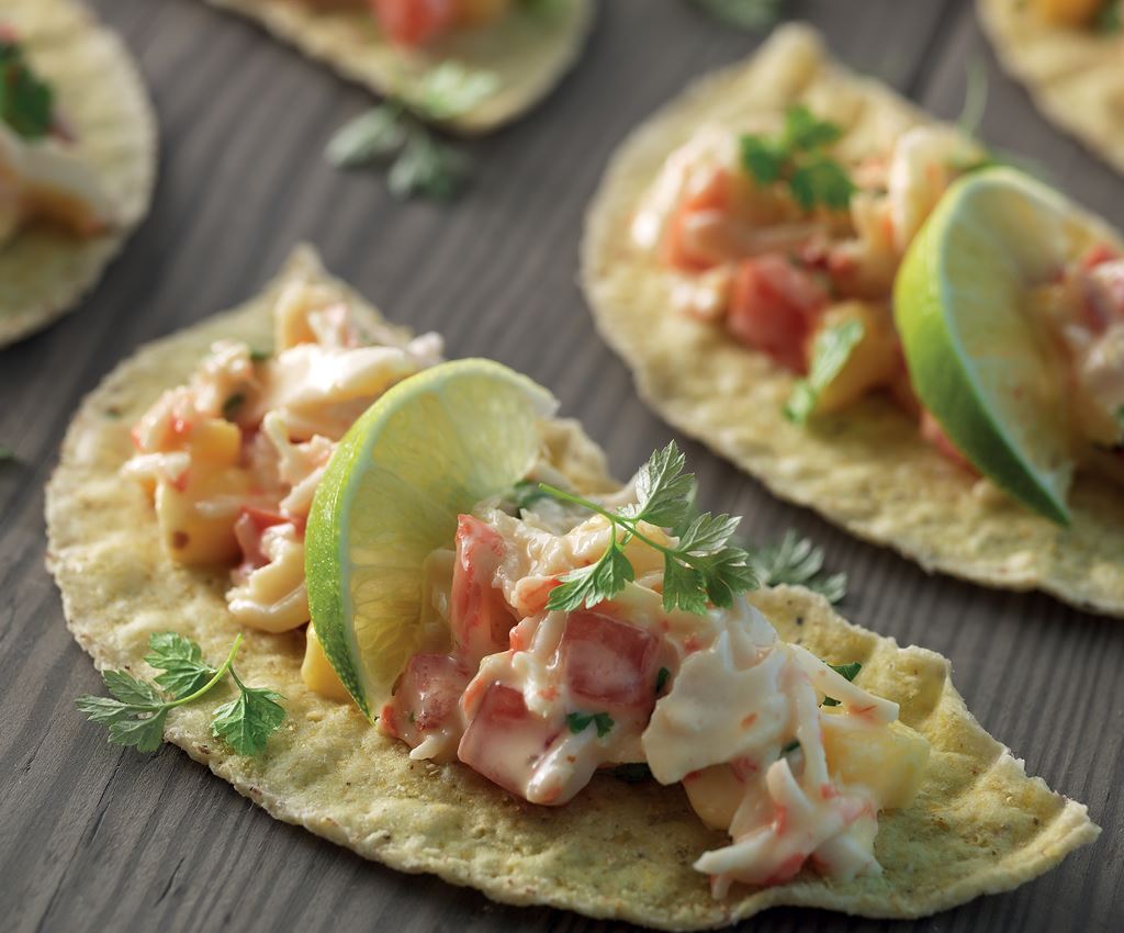 Krabbtostada med chipotlemajo