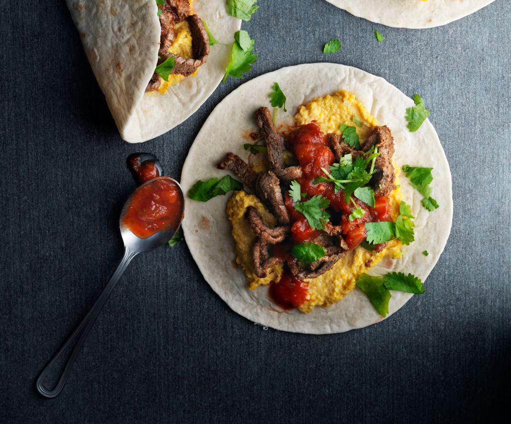 Tortillas au Steak Minute et Chipotle Salsa