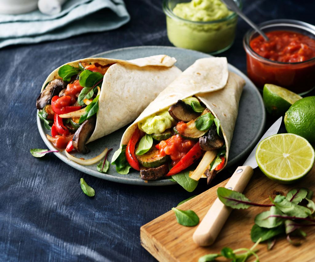 Rökig vegetarisk fajita